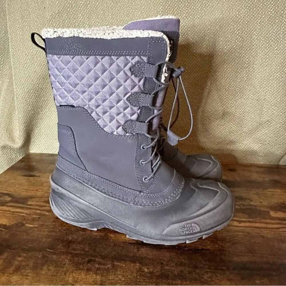The North Face Womens Never Stop Exploring Winter Snow Boots Gray Purple Size 5